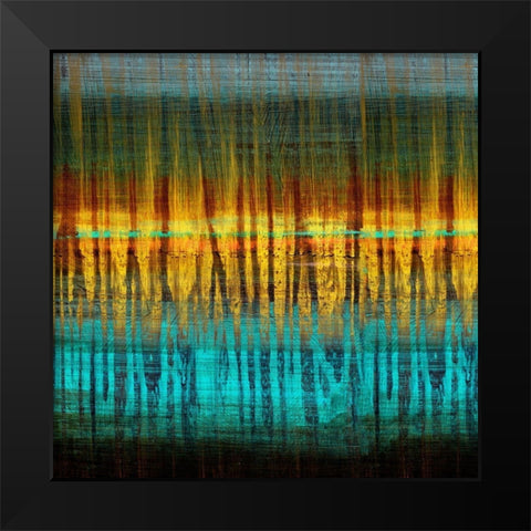Summer Reeds Dawn II Black Modern Wood Framed Art Print by Brey