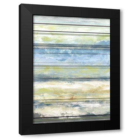 Planks III Black Modern Wood Framed Art Print with Double Matting by Brey