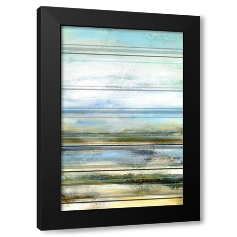 Seaside Panel I Black Modern Wood Framed Art Print with Double Matting by Brey