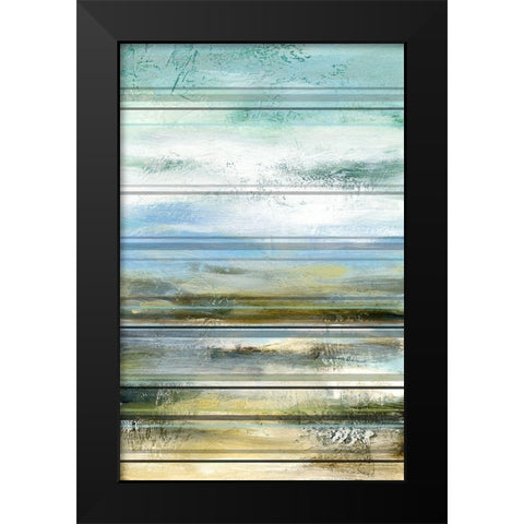 Seaside Panel II Black Modern Wood Framed Art Print by Brey