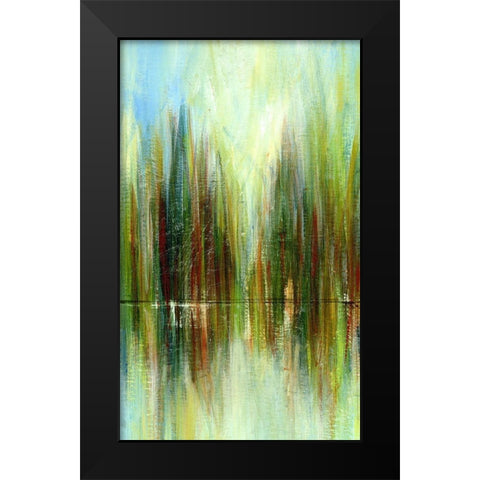 Pond Reflections II Black Modern Wood Framed Art Print by Brey