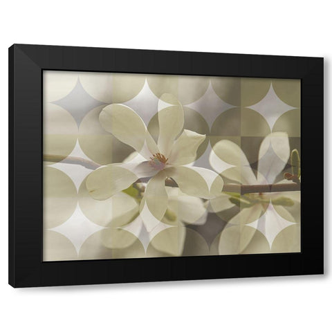 Floral Design I Black Modern Wood Framed Art Print by Bartola