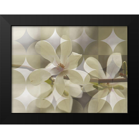 Floral Design I Black Modern Wood Framed Art Print by Bartola