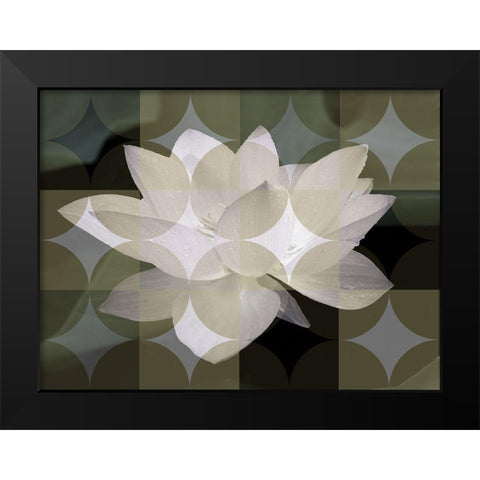 Floral Design III Black Modern Wood Framed Art Print by Bartola