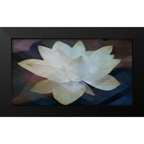 Lotus Designs Black Modern Wood Framed Art Print by Bartola
