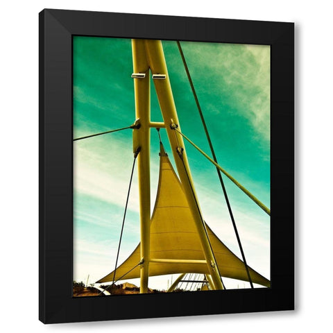 Sailing Tempe II Black Modern Wood Framed Art Print with Double Matting by Bartola