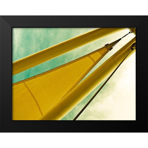 Sailing Tempe III Black Modern Wood Framed Art Print by Bartola