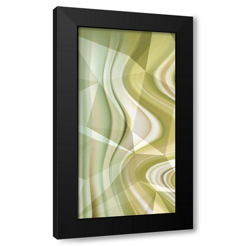 Geometric Gold I Black Modern Wood Framed Art Print with Double Matting by Franklin