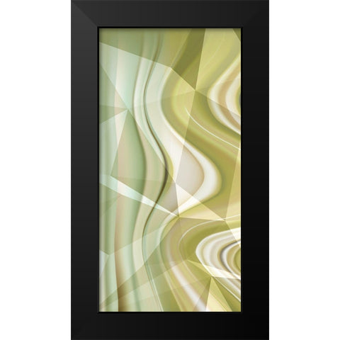 Geometric Gold I Black Modern Wood Framed Art Print by Franklin