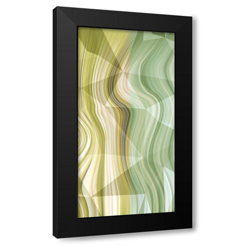 Geometric Gold II Black Modern Wood Framed Art Print by Franklin