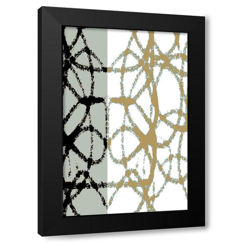 Links I Black Modern Wood Framed Art Print with Double Matting by Franklin