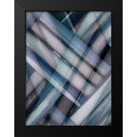 Weave Blue II Black Modern Wood Framed Art Print by Franklin