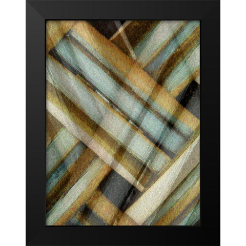 Weave Golden II Black Modern Wood Framed Art Print by Franklin