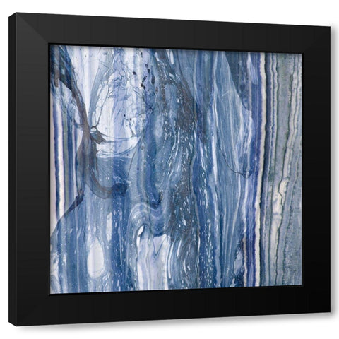 Niagra Blue I Black Modern Wood Framed Art Print with Double Matting by Franklin