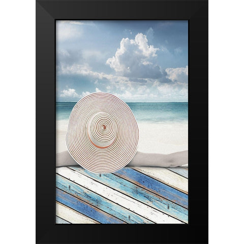 Beachside II Black Modern Wood Framed Art Print by Franklin