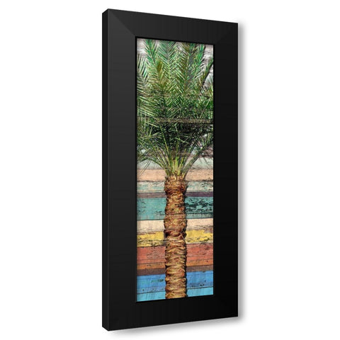 Palm Plank I Black Modern Wood Framed Art Print with Double Matting by Franklin