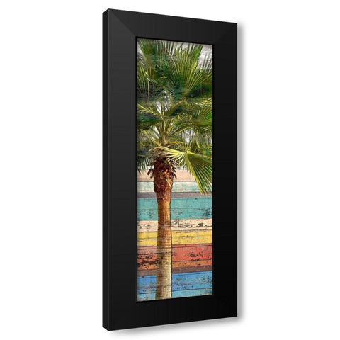 Palm Plank III Black Modern Wood Framed Art Print with Double Matting by Franklin