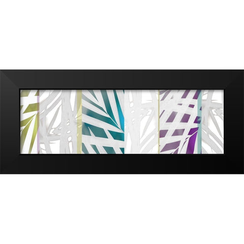 Palm Shapes I Black Modern Wood Framed Art Print by Franklin