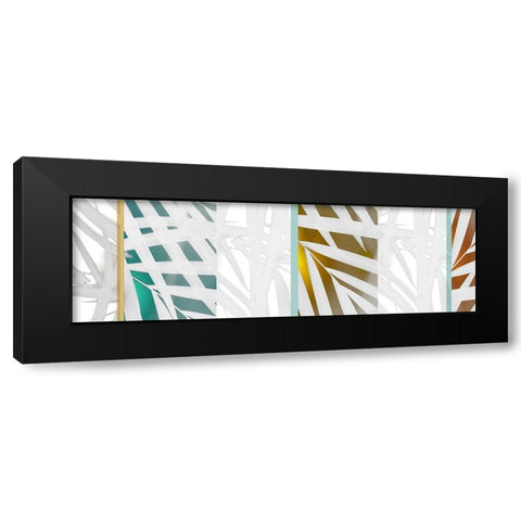 Palm Shapes II Black Modern Wood Framed Art Print with Double Matting by Franklin
