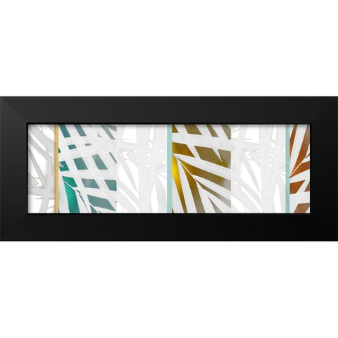 Palm Shapes II Black Modern Wood Framed Art Print by Franklin