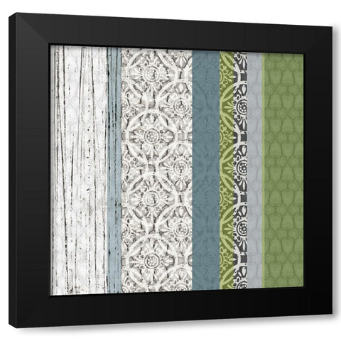 Panel B Black Modern Wood Framed Art Print with Double Matting by Franklin