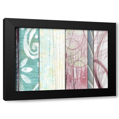 Spring Accents Black Modern Wood Framed Art Print with Double Matting by Franklin