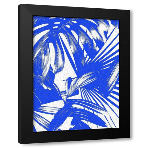 Tropical Blue I Black Modern Wood Framed Art Print with Double Matting by Franklin