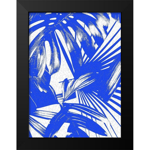 Tropical Blue I Black Modern Wood Framed Art Print by Franklin