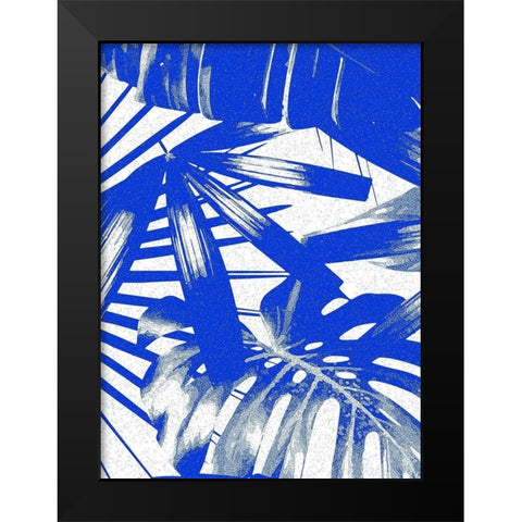 Tropical Blue II Black Modern Wood Framed Art Print by Franklin