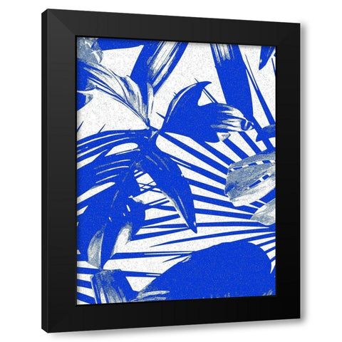 Tropical Blue III Black Modern Wood Framed Art Print with Double Matting by Franklin