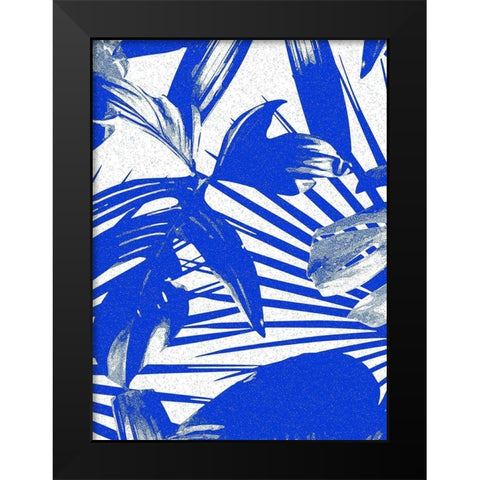 Tropical Blue III Black Modern Wood Framed Art Print by Franklin