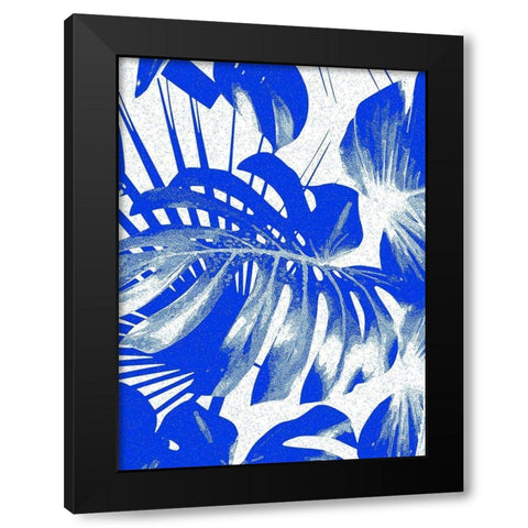 Tropical Blue IV Black Modern Wood Framed Art Print with Double Matting by Franklin