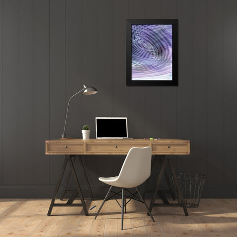 Movement III Purple Black Modern Wood Framed Art Print by Franklin