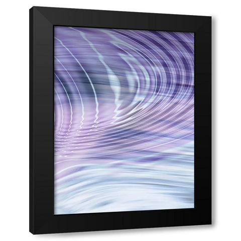 Movement IV Purple Black Modern Wood Framed Art Print with Double Matting by Franklin