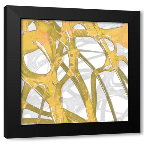 Syrup Flow IV Black Modern Wood Framed Art Print with Double Matting by Franklin