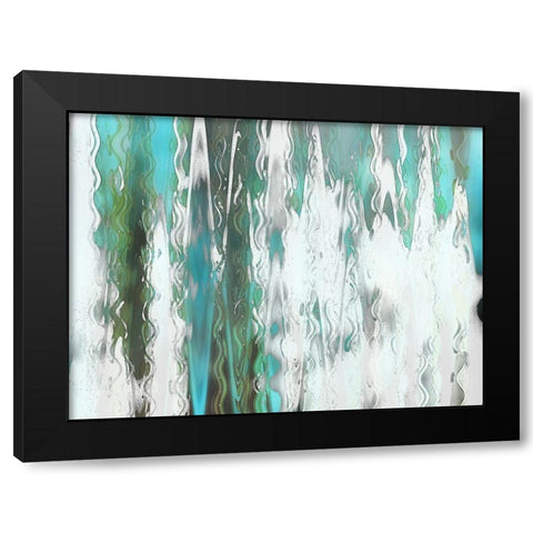 Angler Blur II Black Modern Wood Framed Art Print with Double Matting by Franklin