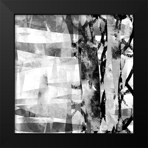 Black and White III Black Modern Wood Framed Art Print by Franklin