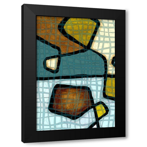 Interlace I Black Modern Wood Framed Art Print with Double Matting by Franklin