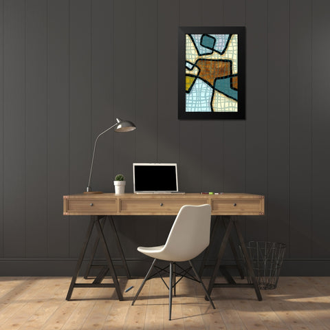 Interlace II Black Modern Wood Framed Art Print by Franklin