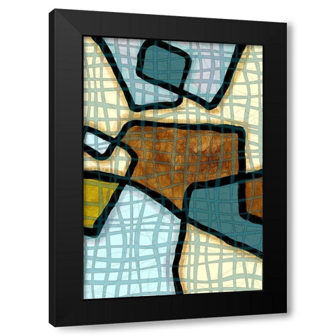 Interlace II Black Modern Wood Framed Art Print by Franklin