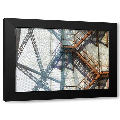 Fire Escape Black Modern Wood Framed Art Print with Double Matting by Franklin