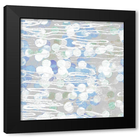Tangled Blue I Black Modern Wood Framed Art Print with Double Matting by Franklin