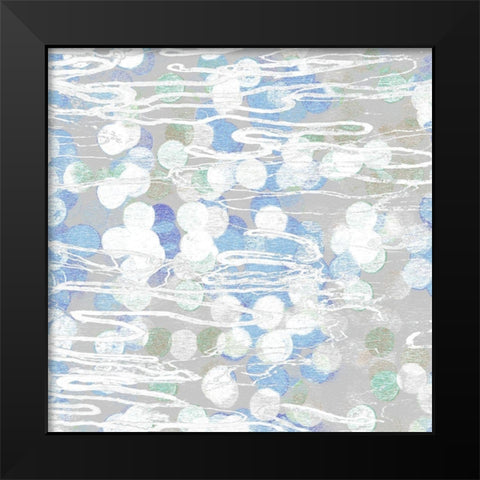 Tangled Blue I Black Modern Wood Framed Art Print by Franklin