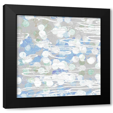Tangled Blue II Black Modern Wood Framed Art Print with Double Matting by Franklin