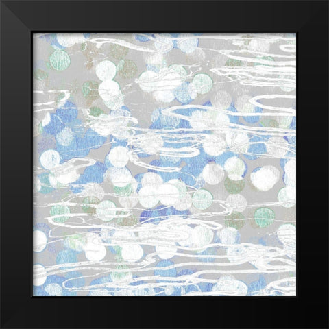 Tangled Blue II Black Modern Wood Framed Art Print by Franklin