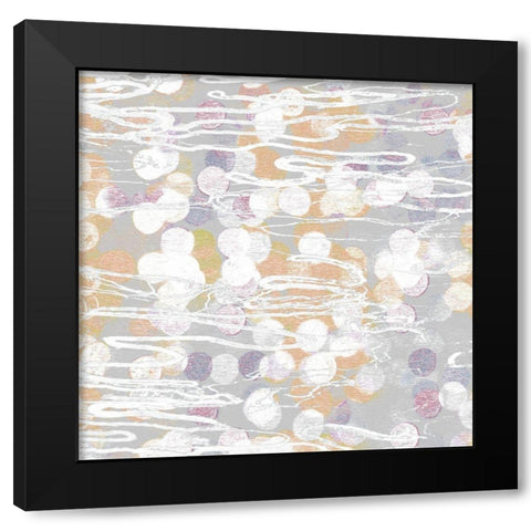 Tangled Gray I Black Modern Wood Framed Art Print with Double Matting by Franklin
