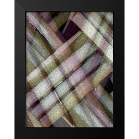 Weave Purple I Black Modern Wood Framed Art Print by Franklin