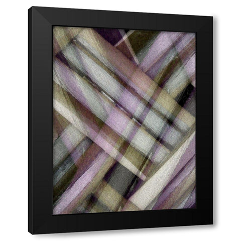 Weave Purple II Black Modern Wood Framed Art Print with Double Matting by Franklin