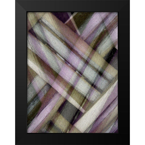 Weave Purple II Black Modern Wood Framed Art Print by Franklin
