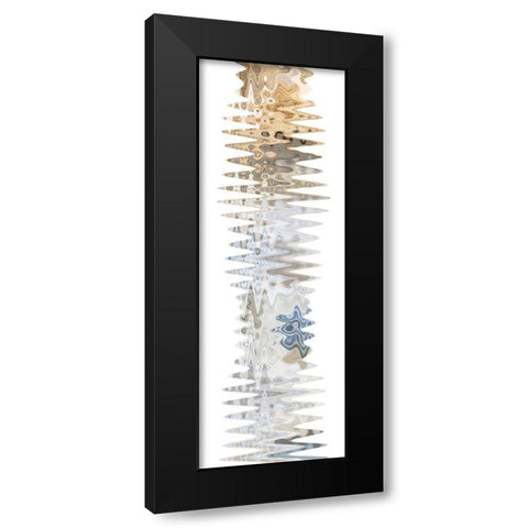 Wavy I Black Modern Wood Framed Art Print with Double Matting by Franklin